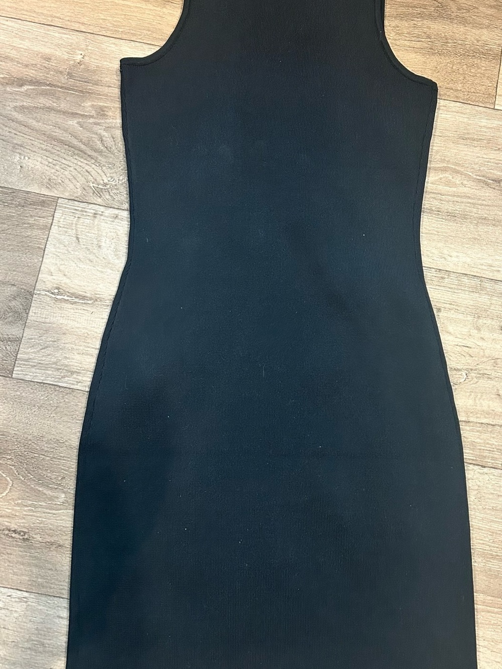 NWT Sincerely Jules Black Bodycon Seamed Mini Dress Size M - Picture 2 of 4